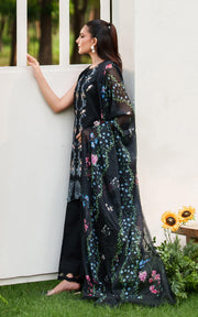 Asifa & Nabeel Eden Cambric Unstitched 3Pc Suit ECU25-02 Ink Blossom