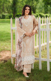Asifa & Nabeel Eden Cambric Unstitched 3Pc Suit ECU25-03 Ivory Haze