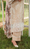 Asifa & Nabeel Eden Cambric Unstitched 3Pc Suit ECU25-03 Ivory Haze