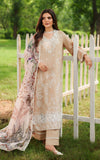 Asifa & Nabeel Eden Cambric Unstitched 3Pc Suit ECU25-03 Ivory Haze