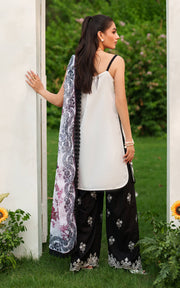 Asifa & Nabeel Eden Cambric Unstitched 3Pc Suit ECU25-04 Pearl Whisper