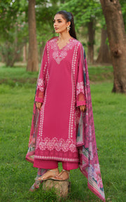 Asifa & Nabeel Eden Cambric Unstitched 3Pc Suit ECU25-06 Pink Reverie