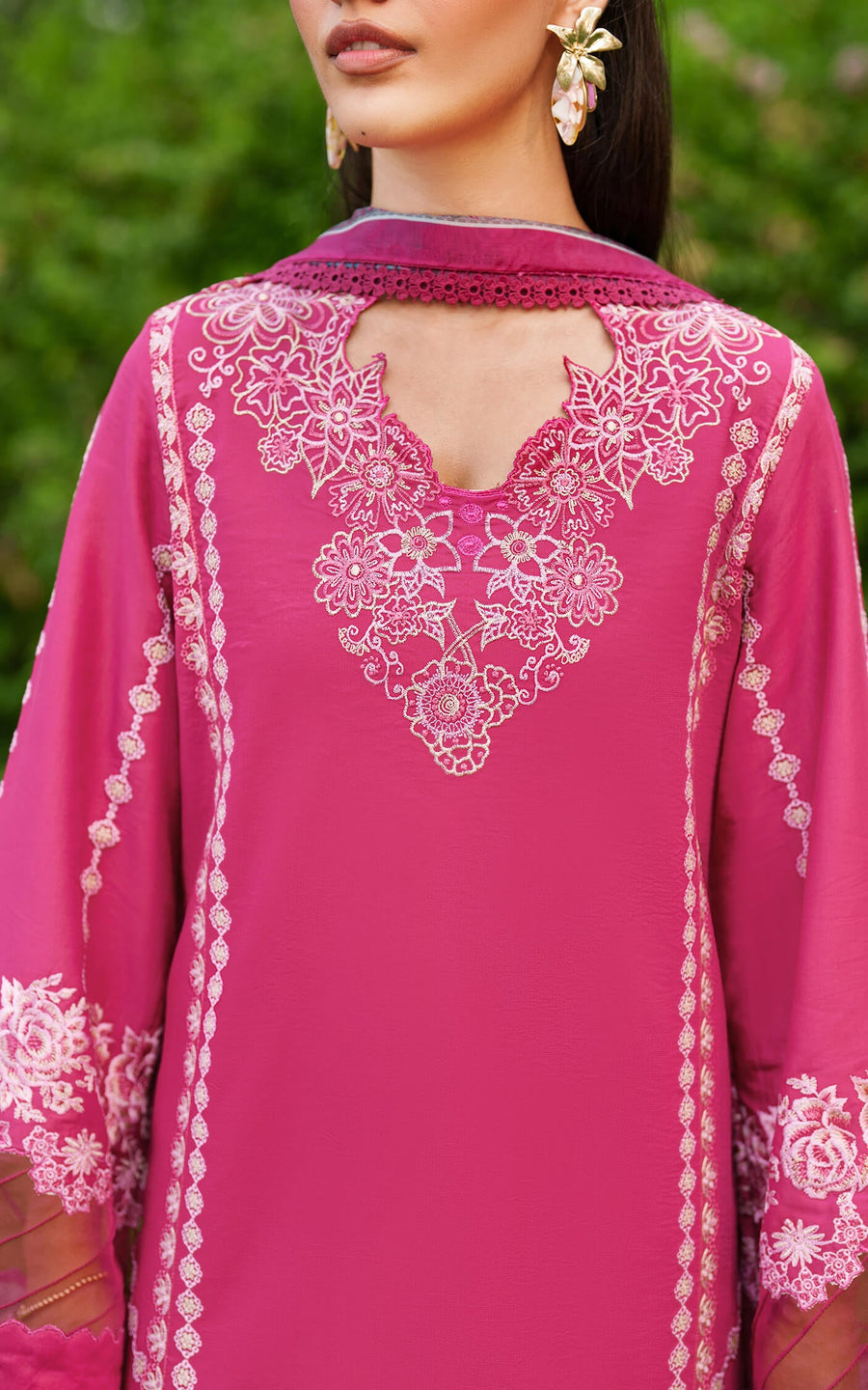 Asifa & Nabeel Eden Cambric Unstitched 3Pc Suit ECU25-06 Pink Reverie