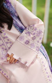 Asifa & Nabeel Eden Cambric Unstitched 3Pc Suit ECU25-08 Elysian Petals