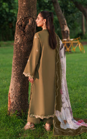 Asifa & Nabeel Eden Cambric Unstitched 3Pc Suit ECU25-09 Gardenia Grace