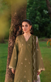 Asifa & Nabeel Eden Cambric Unstitched 3Pc Suit ECU25-09 Gardenia Grace
