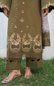 Asifa & Nabeel Eden Cambric Unstitched 3Pc Suit ECU25-09 Gardenia Grace