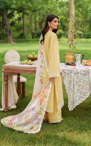 Asifa & Nabeel Eden Cambric Unstitched 3Pc Suit ECU25-10 Golden Dust