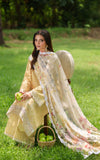 Asifa & Nabeel Eden Cambric Unstitched 3Pc Suit ECU25-10 Golden Dust