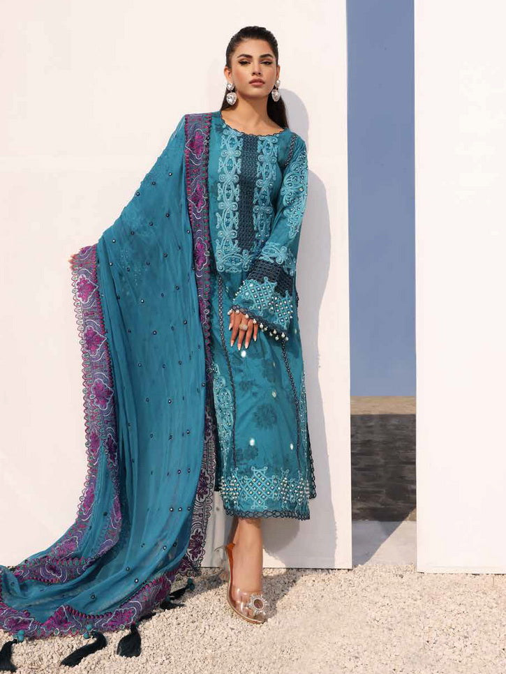 Charizma Signature Festive Embroidered Lawn Unstitched 3Pc Suit ED4-02