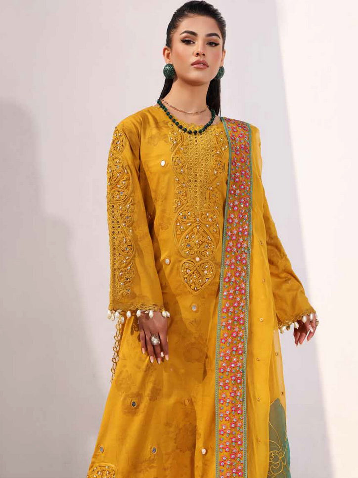 Charizma Signature Festive Embroidered Lawn Unstitched 3Pc Suit ED4-03