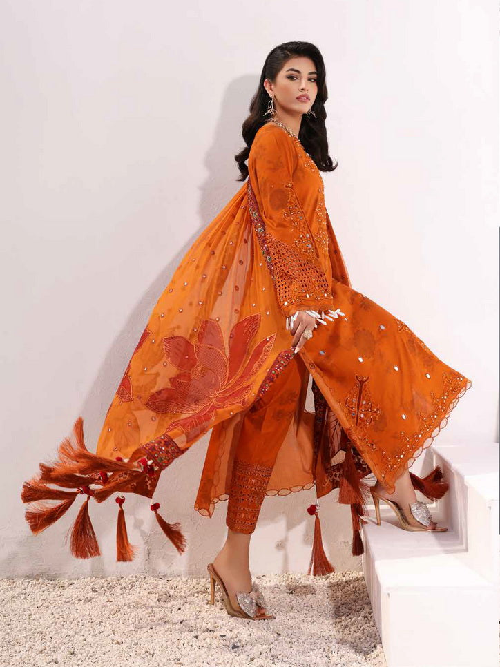 Charizma Signature Festive Embroidered Lawn Unstitched 3Pc Suit ED4-05