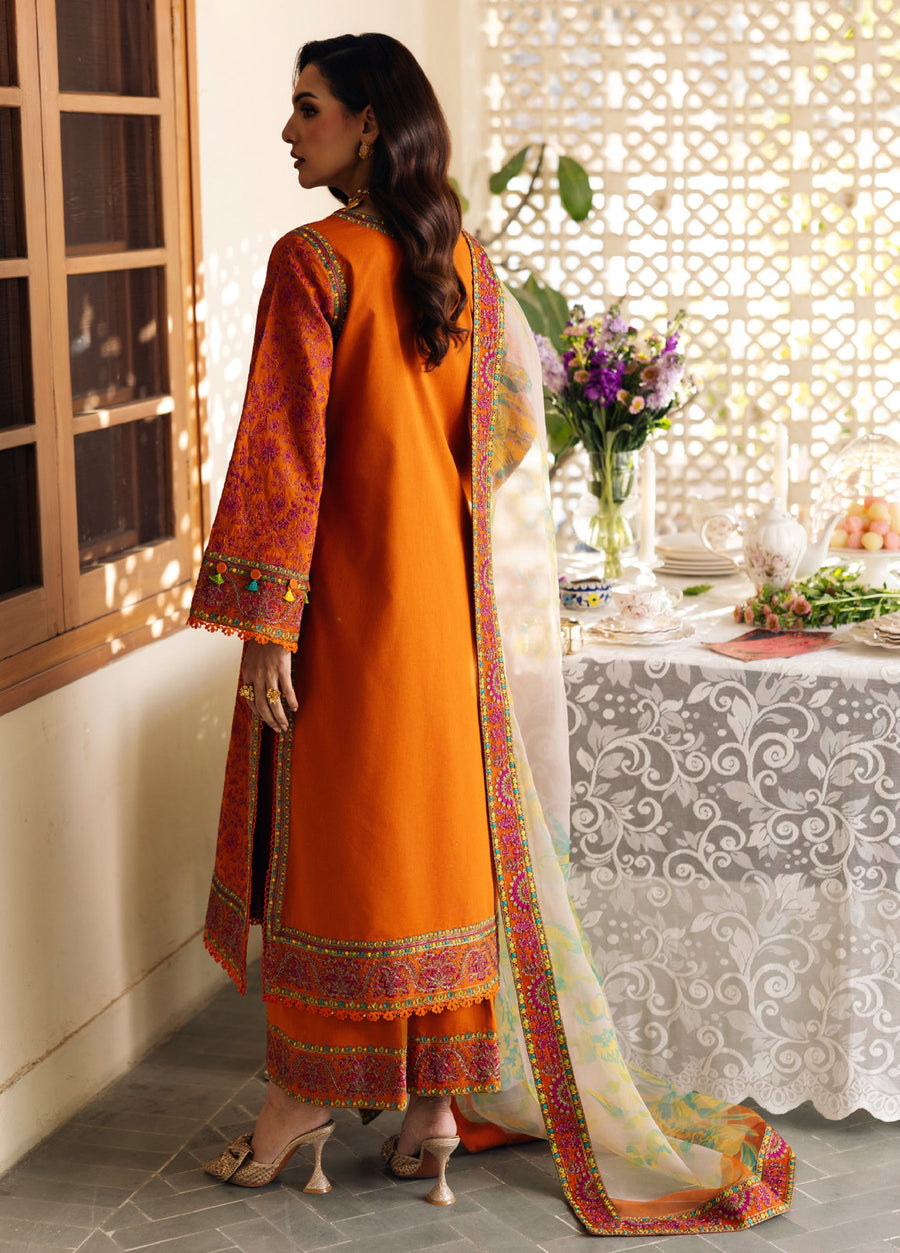 Charizma Festive Eid Embroidered Lawn Unstitched 3Pc Suit ED6-03