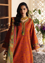 Charizma Festive Eid Embroidered Lawn Unstitched 3Pc Suit ED6-03