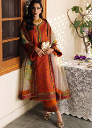 Charizma Festive Eid Embroidered Lawn Unstitched 3Pc Suit ED6-03