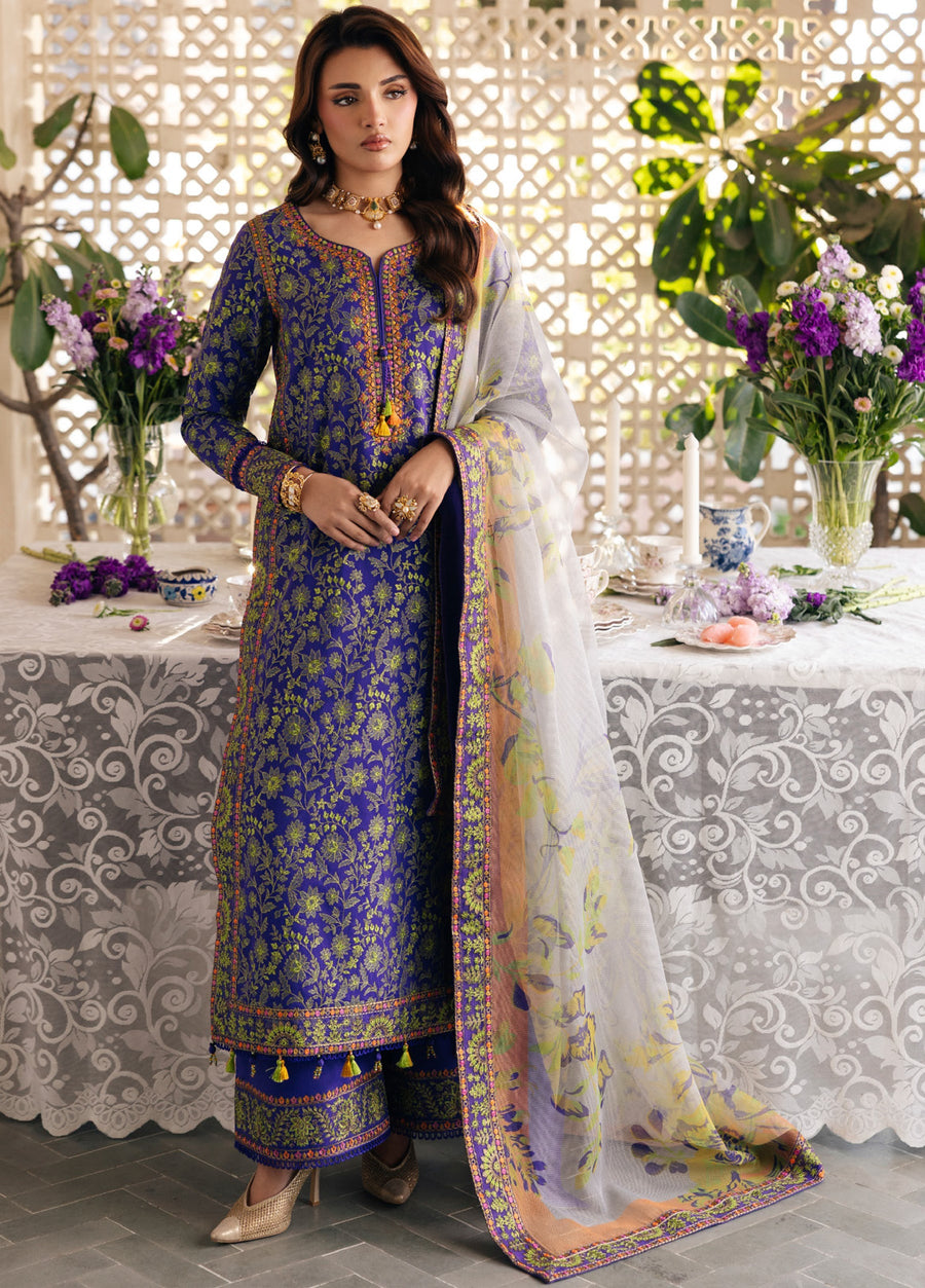 Charizma Festive Eid Embroidered Lawn Unstitched 3Pc Suit ED6-04