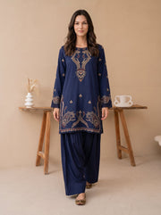 Viana by Sanam Saeed Embroidered Karandi Unstitched 3Pc Suit - EDEN