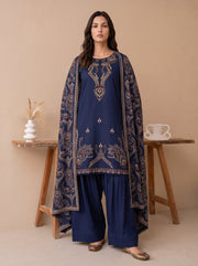 Viana by Sanam Saeed Embroidered Karandi Unstitched 3Pc Suit - EDEN