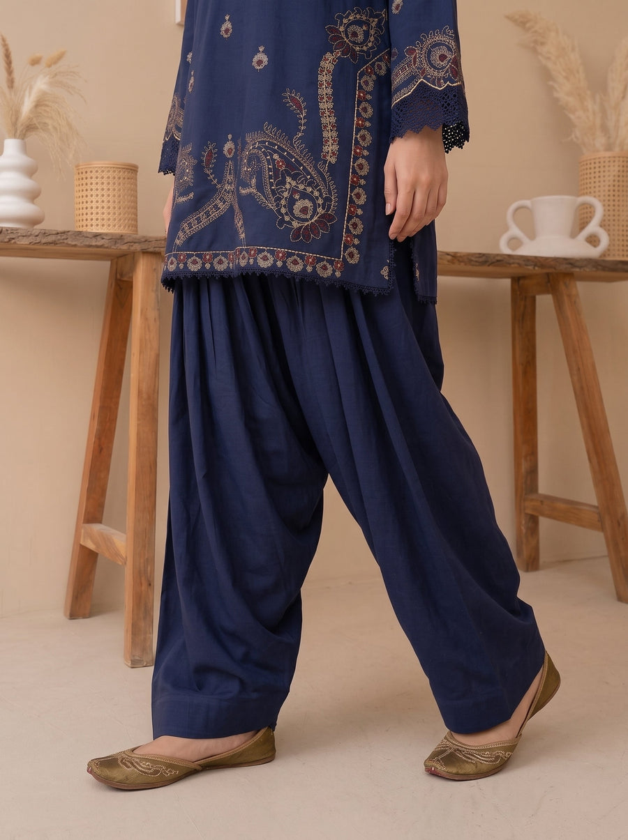Viana by Sanam Saeed Embroidered Karandi Unstitched 3Pc Suit - EDEN