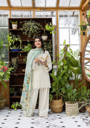 Elaf Premium E.Craft Chikankari Lawn Unstitched 3Pc Suit EEC-1B PEARLISTA