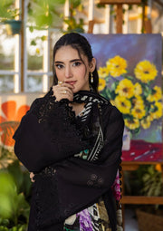 Elaf Premium E.Craft Chikankari Lawn Unstitched 3Pc Suit EEC-2A QUEEN OF DUSK