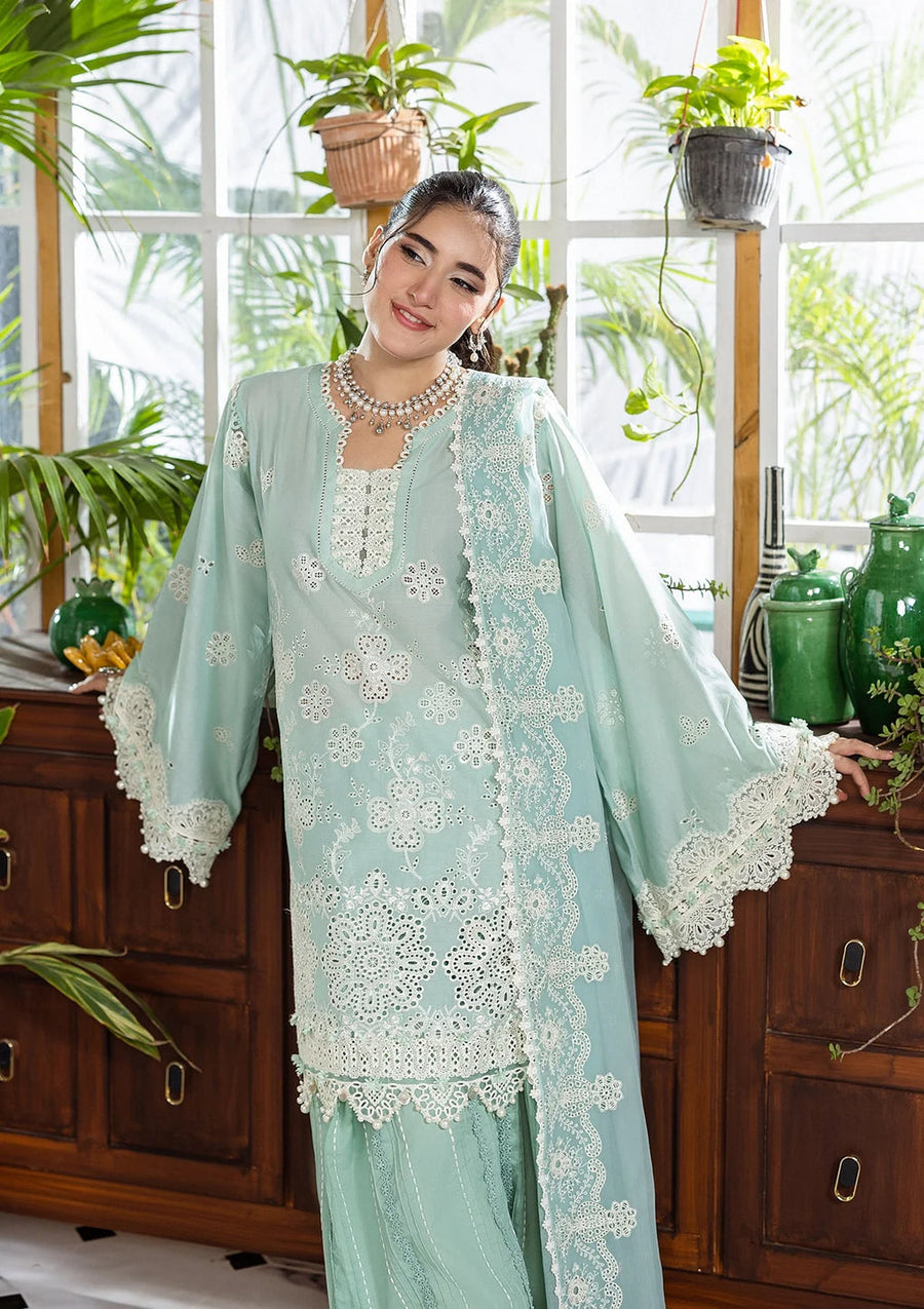 Elaf Premium E.Craft Chikankari Lawn Unstitched 3Pc Suit EEC-3A PARISIAN
