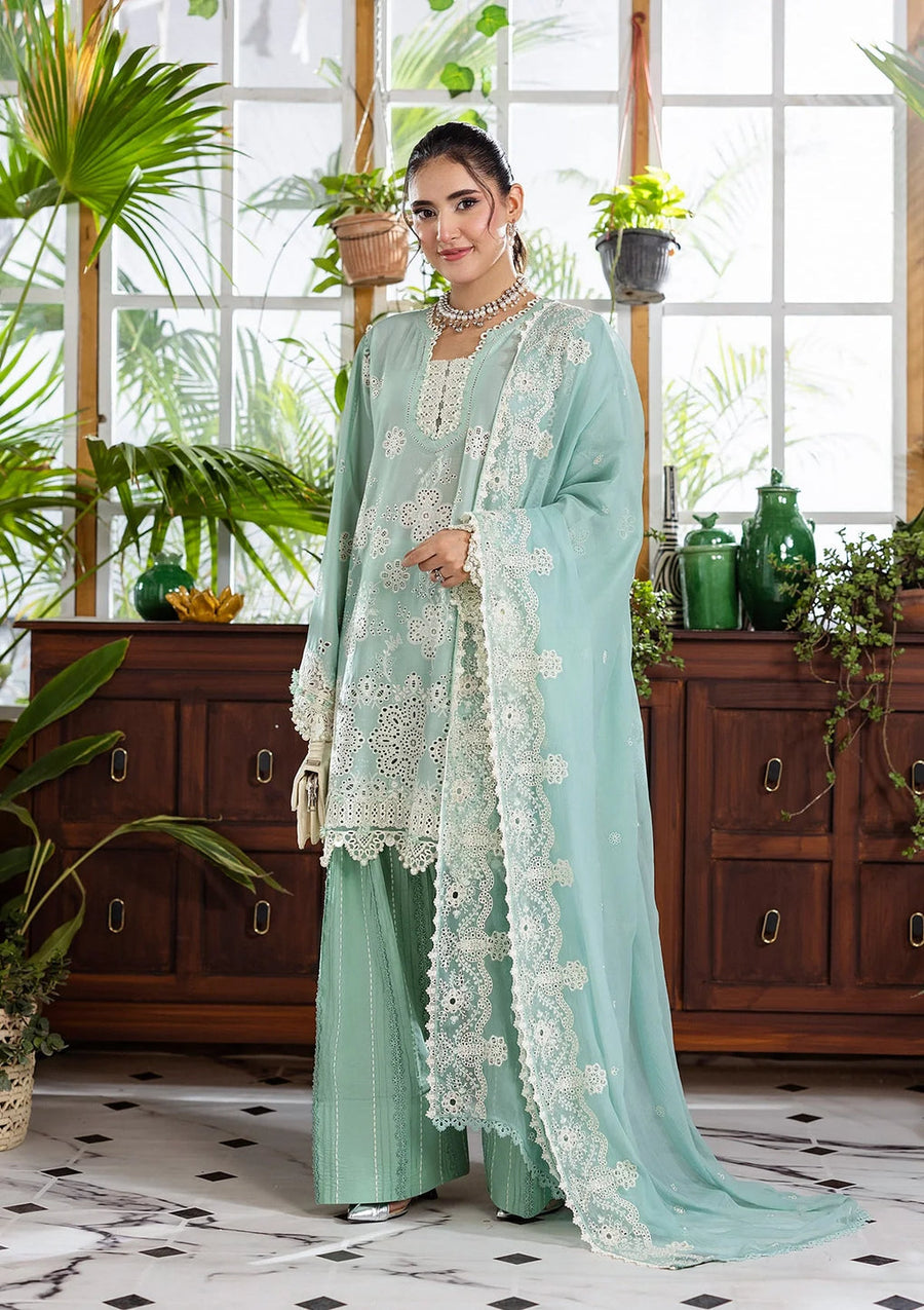 Elaf Premium E.Craft Chikankari Lawn Unstitched 3Pc Suit EEC-3A PARISIAN