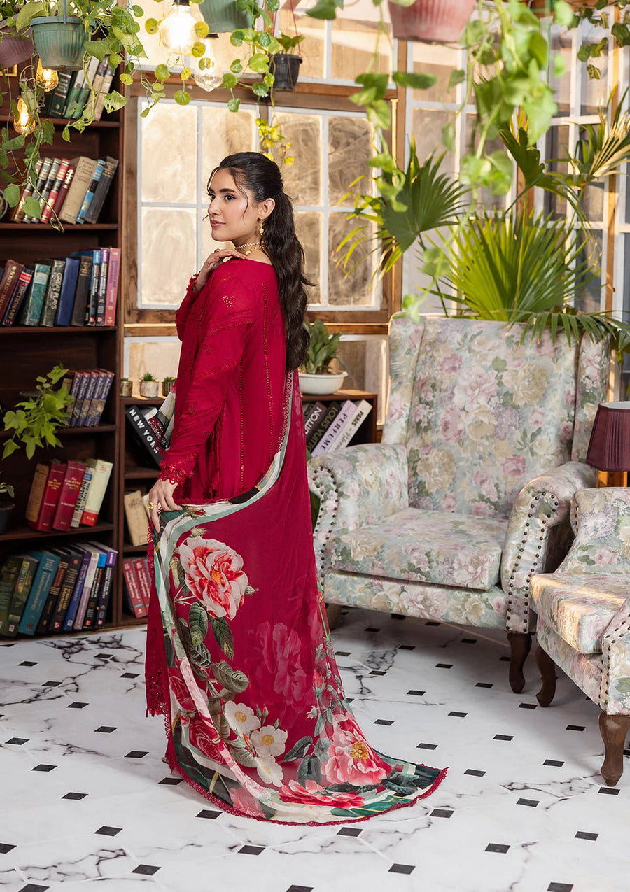 Elaf Premium E.Craft Chikankari Lawn Unstitched 3Pc Suit EEC-4A RUBELET