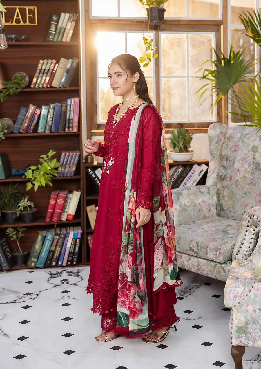 Elaf Premium E.Craft Chikankari Lawn Unstitched 3Pc Suit EEC-4A RUBELET