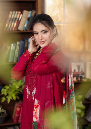 Elaf Premium E.Craft Chikankari Lawn Unstitched 3Pc Suit EEC-4A RUBELET