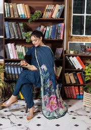 Elaf Premium E.Craft Chikankari Lawn Unstitched 3Pc Suit EEC-4B SERENAIRE