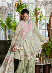 Elaf Premium E.Craft Chikankari Lawn Unstitched 3Pc Suit EEC-5B MATCHA