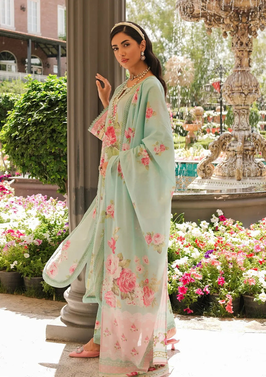 Elaf Premium Printed Lawn Unstitched 3Pc Suit EEP-01A - Frostie