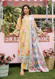 Elaf Premium Printed Lawn Unstitched 3Pc Suit EEP-03A - Citrus Squad