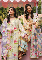 Elaf Premium Printed Lawn Unstitched 3Pc Suit EEP-03A - Citrus Squad