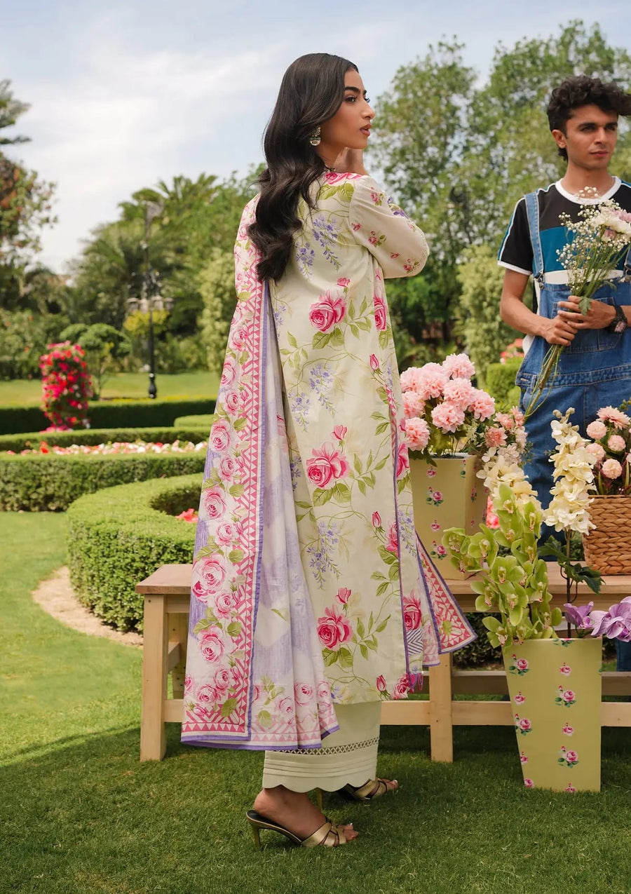 Elaf Premium Printed Lawn Unstitched 3Pc Suit EEP-03B - Meadow Magic