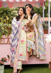 Elaf Premium Printed Lawn Unstitched 3Pc Suit EEP-03B - Meadow Magic