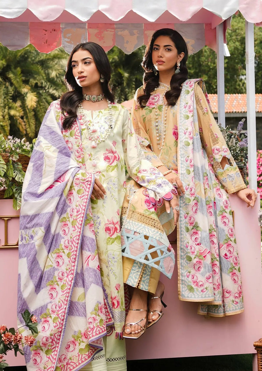 Elaf Premium Printed Lawn Unstitched 3Pc Suit EEP-03B - Meadow Magic