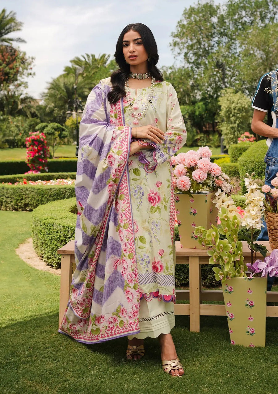 Elaf Premium Printed Lawn Unstitched 3Pc Suit EEP-03B - Meadow Magic