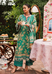 Elaf Premium Printed Lawn Unstitched 3Pc Suit EEP-04B - Chic Teal