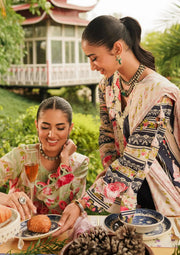 Elaf Premium Printed Lawn Unstitched 3Pc Suit EEP-05A - Mint To Be