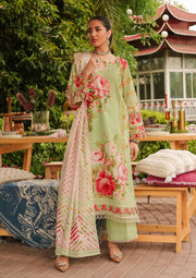 Elaf Premium Printed Lawn Unstitched 3Pc Suit EEP-05A - Mint To Be