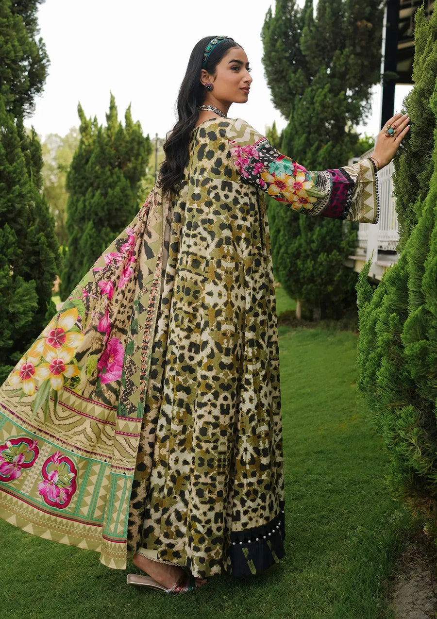 Elaf Premium Printed Lawn Unstitched 3Pc Suit EEP-06B - Wonders