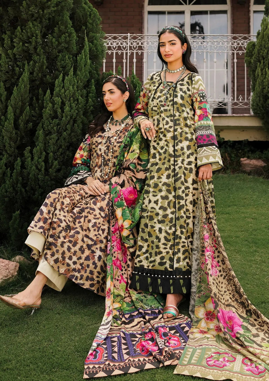 Elaf Premium Printed Lawn Unstitched 3Pc Suit EEP-06B - Wonders