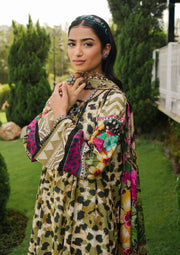 Elaf Premium Printed Lawn Unstitched 3Pc Suit EEP-06B - Wonders