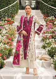 Elaf Premium Printed Lawn Unstitched 3Pc Suit EEP-08A - Twilight Ties
