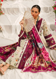 Elaf Premium Printed Lawn Unstitched 3Pc Suit EEP-08A - Twilight Ties