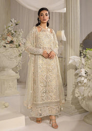 ELAF Premium Evara Embroidered Net Unstitched 3Pc Suit EFE-01 AURA