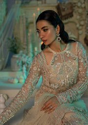 ELAF Premium Evara Embroidered Net Unstitched 3Pc Suit EFE-01 AURA