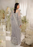 ELAF Premium Evara Embroidered Net Unstitched 3Pc Suit EFE-04 DOVE